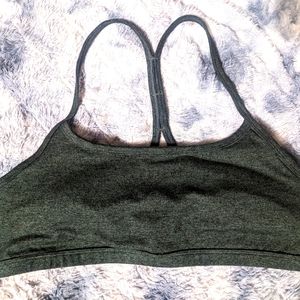 Johnny Was Calm, Space Dyed Cross Back Sports Bra, Color Green, Size XL
